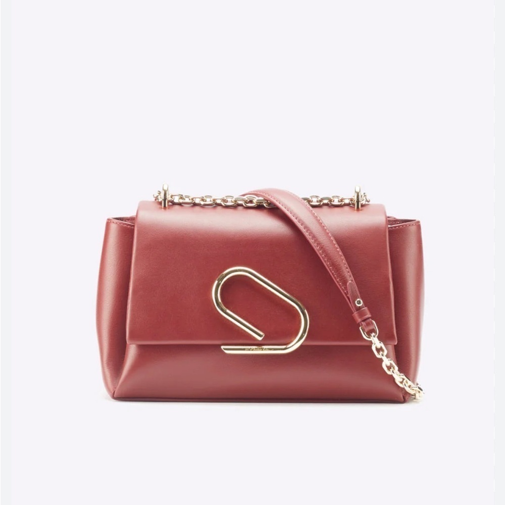 Philip Lim Alix Soft Chain Leather Shoulder Bag red
